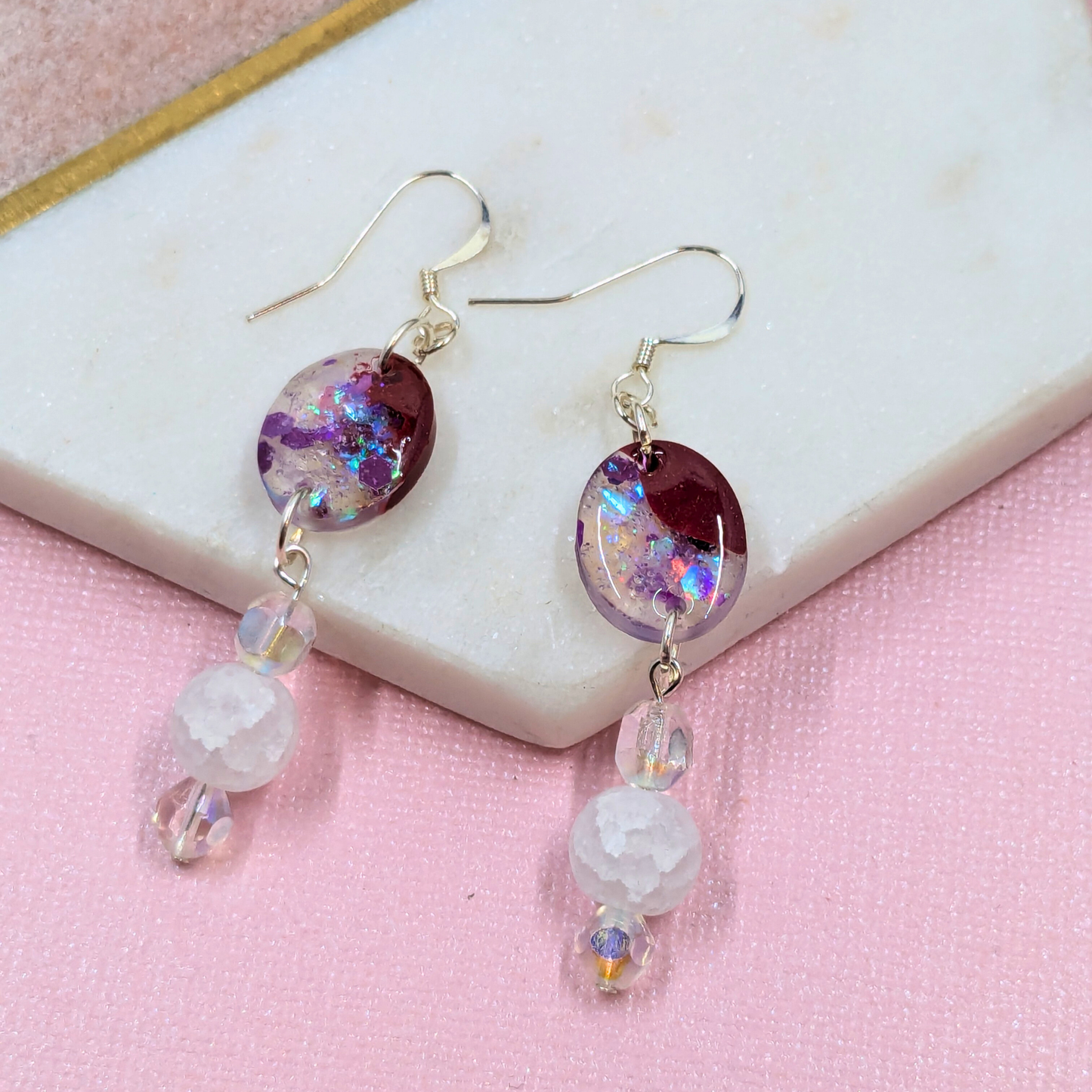 Roxy Mystical Mulberry Oval Recycled Bead Accessory