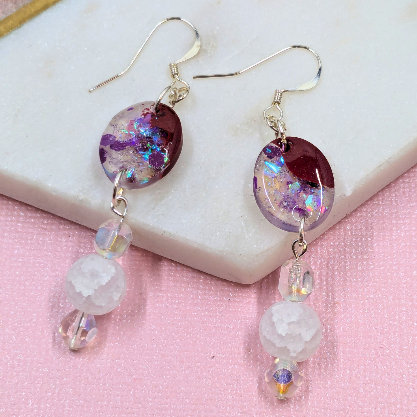 Roxy Mystical Mulberry Oval Recycled Bead Accessory