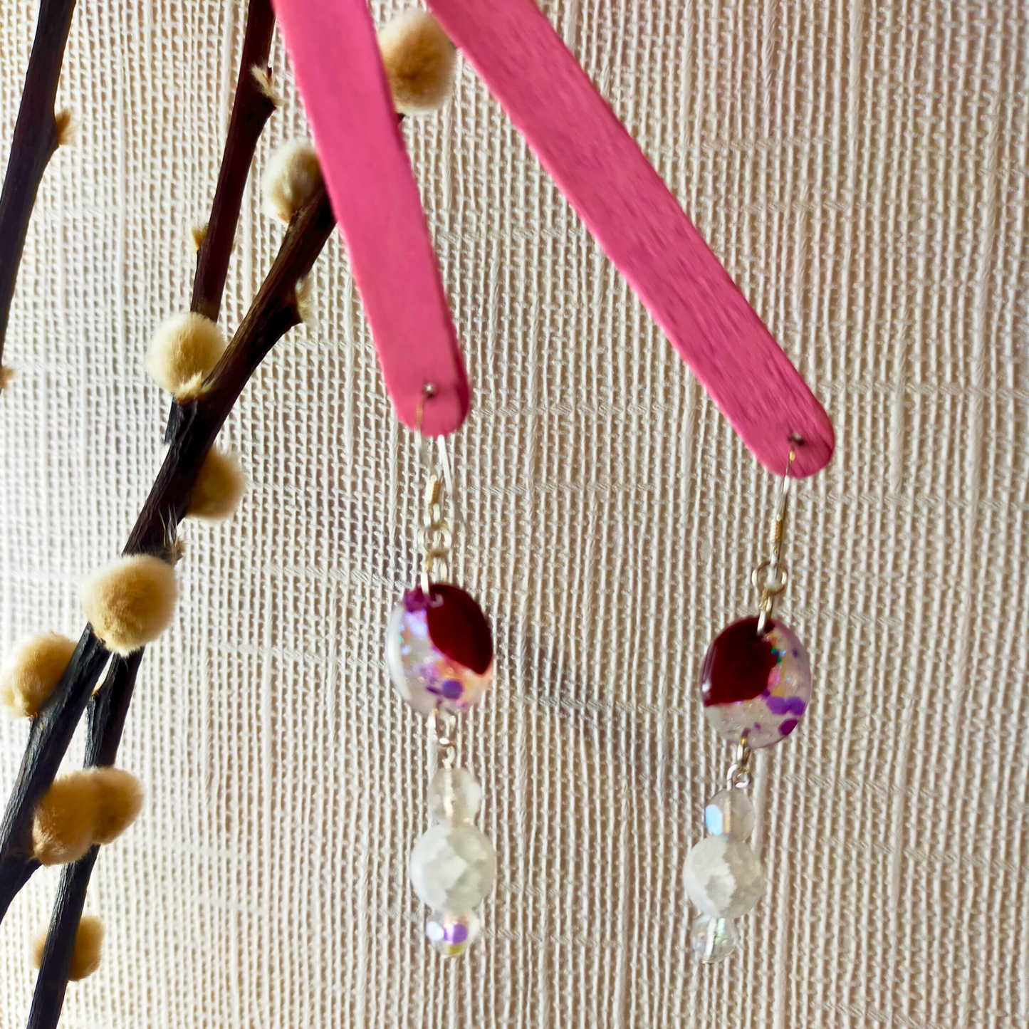 Roxy Mystical Mulberry Oval Recycled Bead Accessory