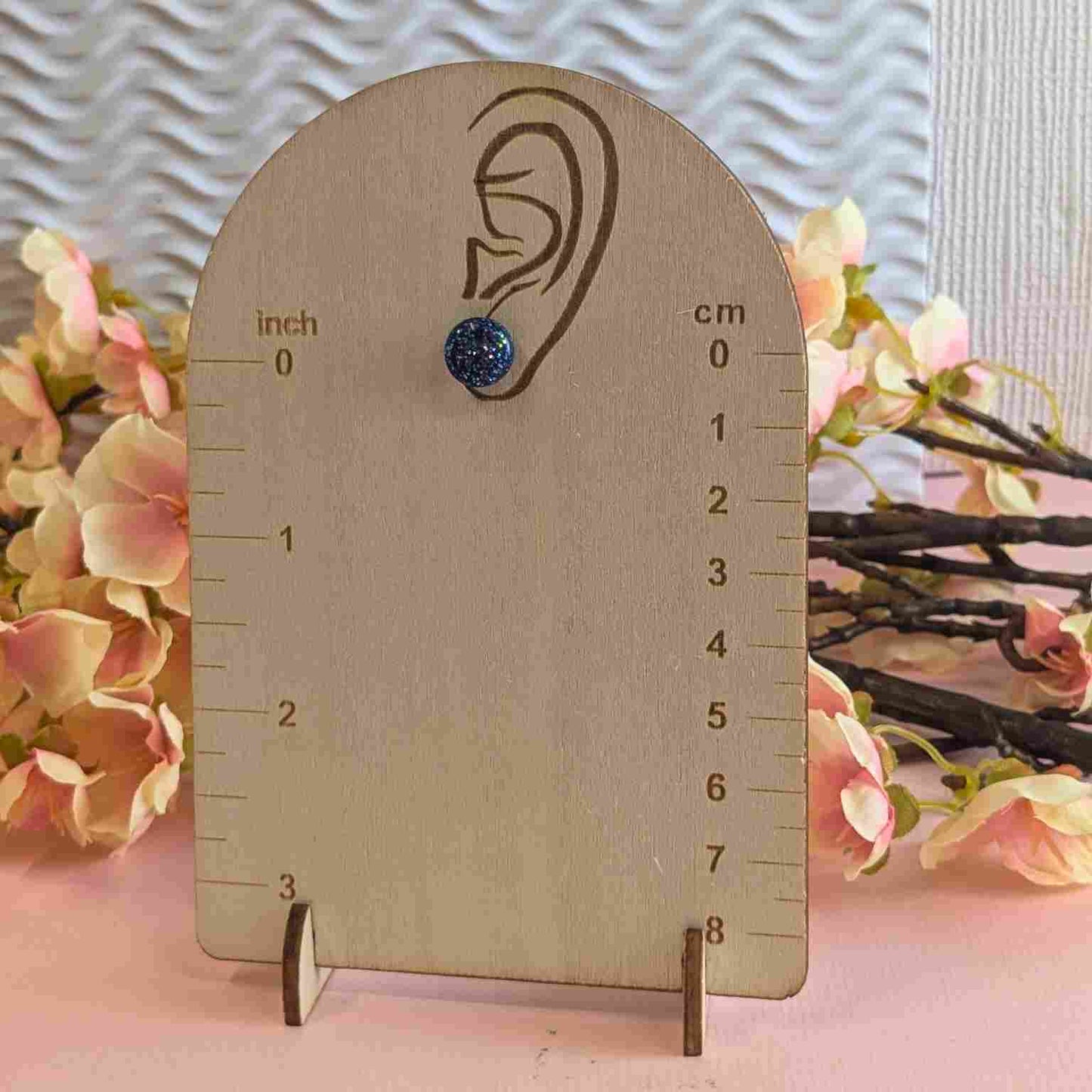 Bridget Floral Moroccan Resin Stud Earrings - Handmade Glitter UK