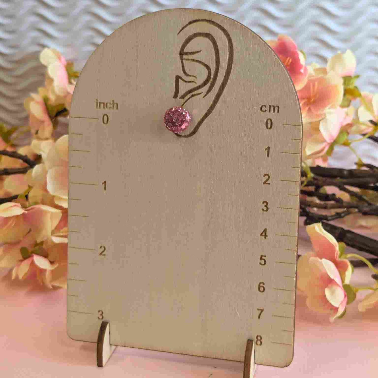 Bridget Floral Moroccan Resin Stud Earrings - Handmade Glitter UK