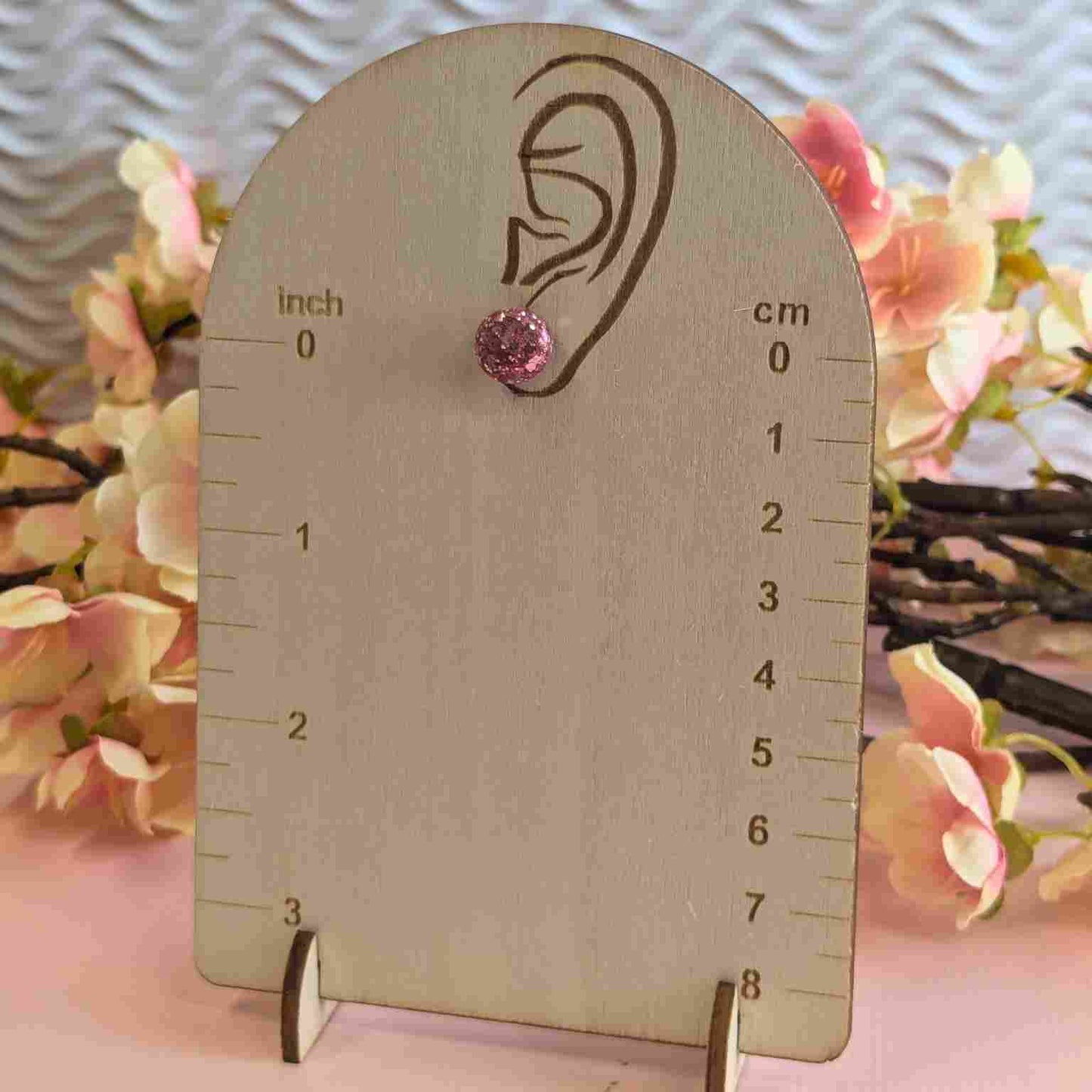 Bridget Floral Moroccan Resin Stud Earrings - Handmade Glitter UK
