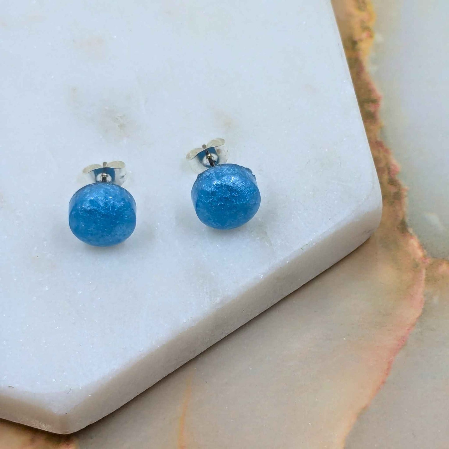 Small Resin Stud Earrings | Minimalist Handmade Jewellery by Created By Lau