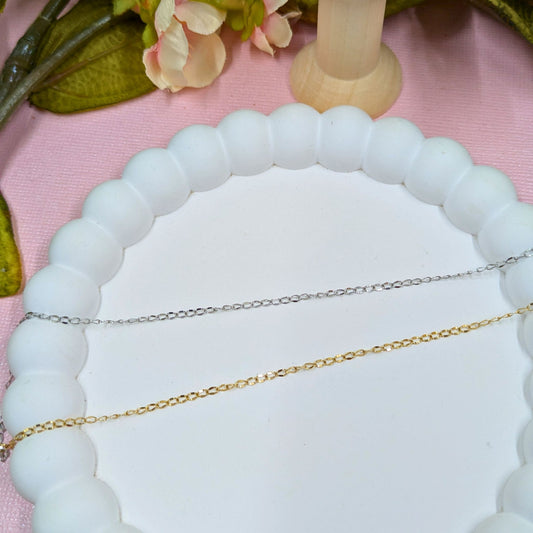 The Belfast | 1.5mm Delicate Curb Chain | Premium Permanent Jewellery | 14k PVD Gold or Stainless Steel