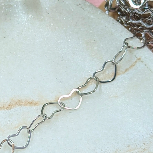 "Patra" Stainless Steel Bubble Heart Chain