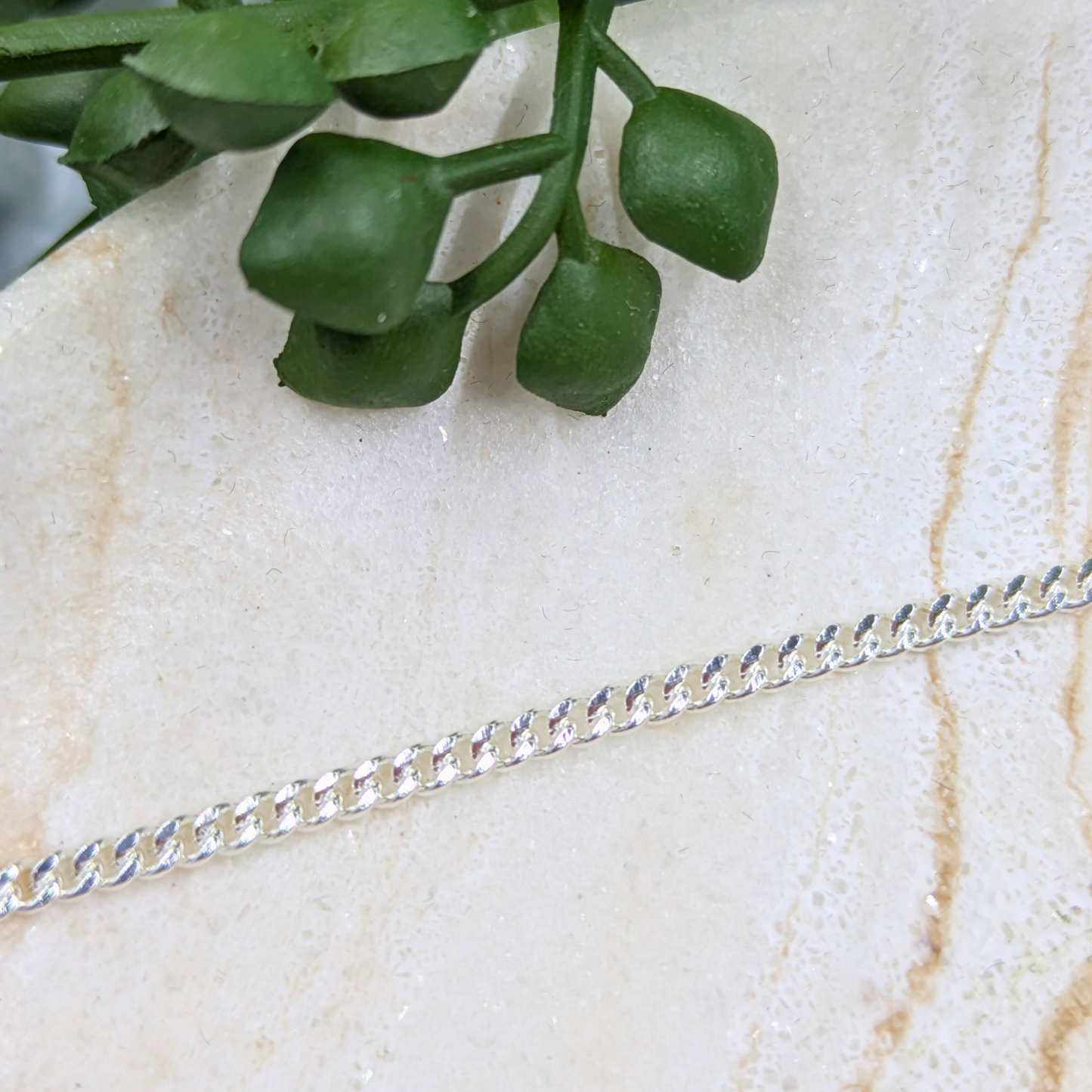 "Melbourne" Sterling Silver 2mm Curb Chain