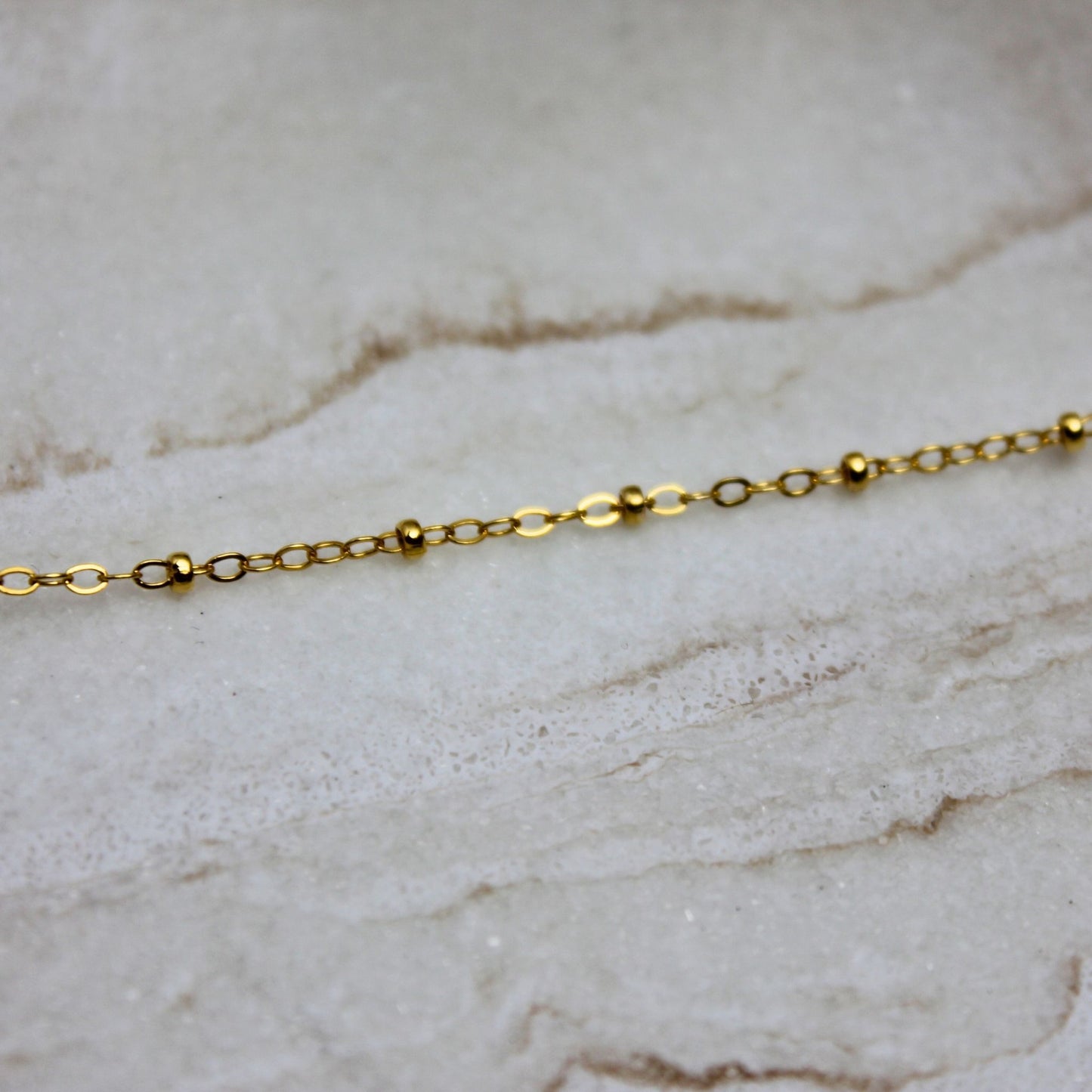 "Oslo" Gold Filled Cable Chain With Beads