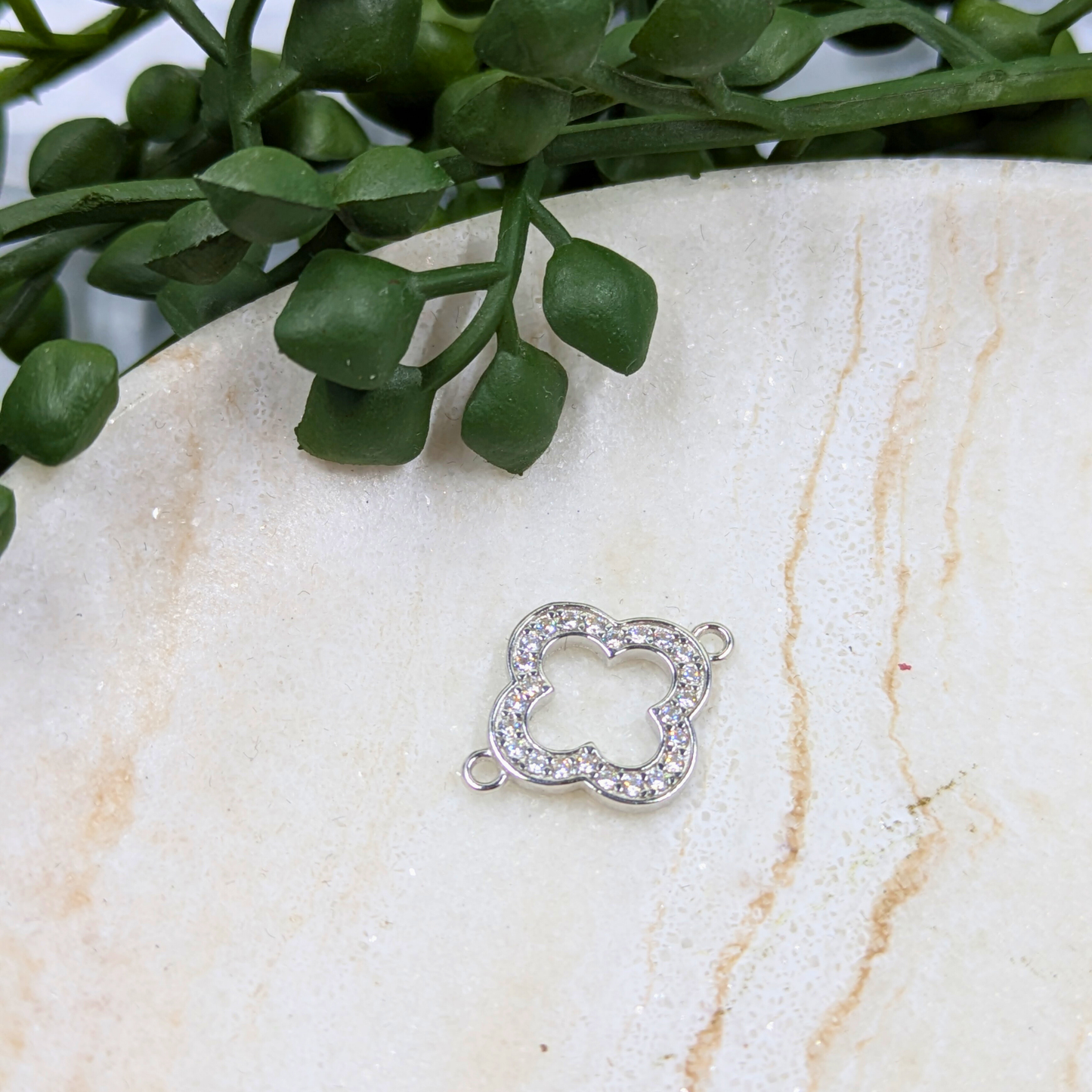 Sterling Silver Open Clover Connector