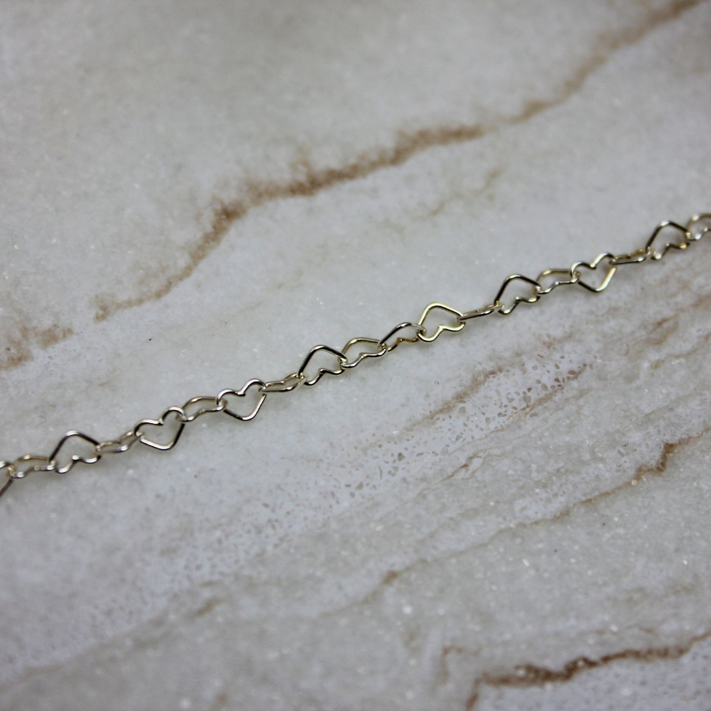 "Venice" Sterling Silver 3.2mm Heart Link Chain