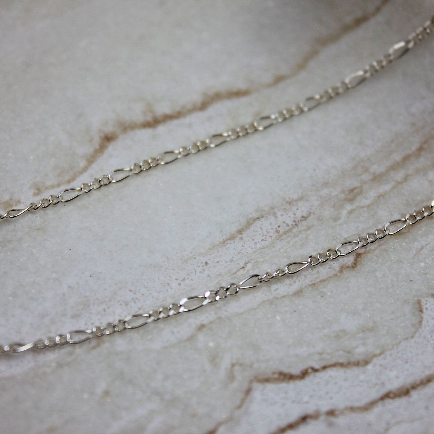 "Milan" Sterling Silver Figaro Chain