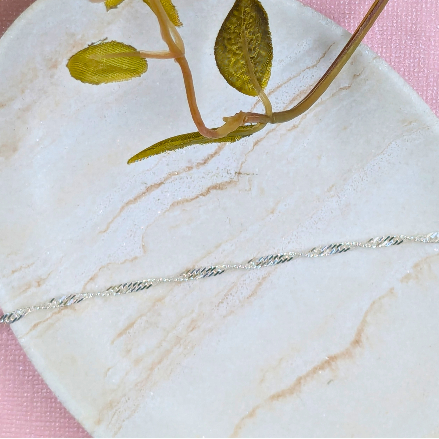"Pisa" Sterling Silver Twisted Curb Chain