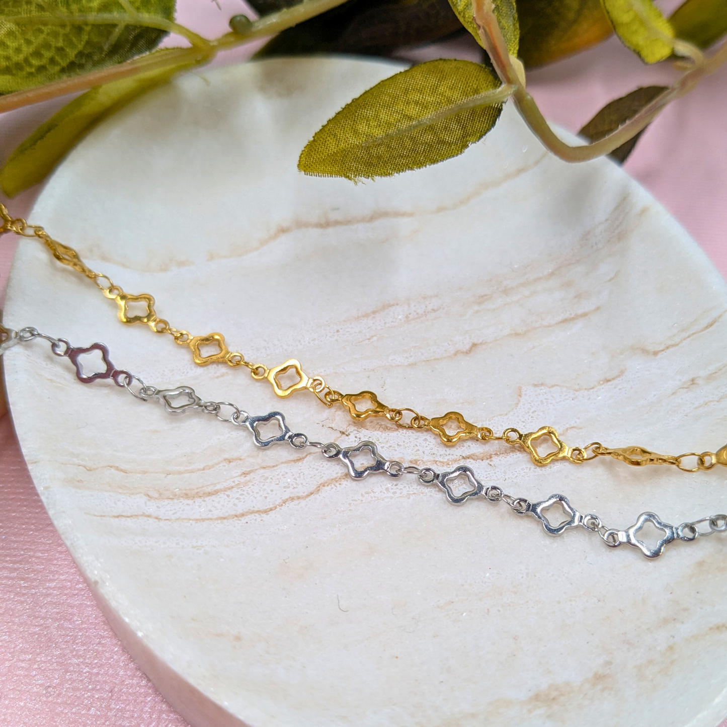 "Toulouse" Stainless Steel Clover Chain