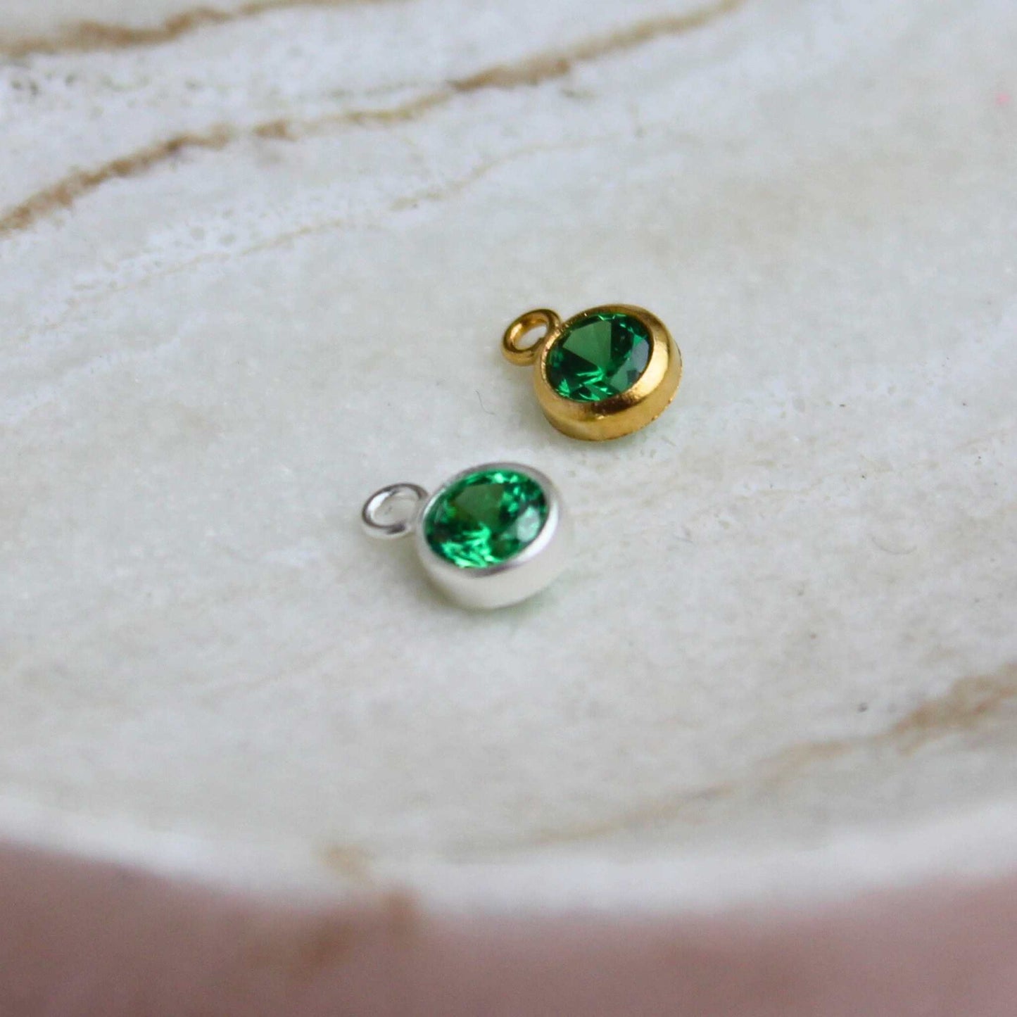 4mm CZ Birthstone Charm