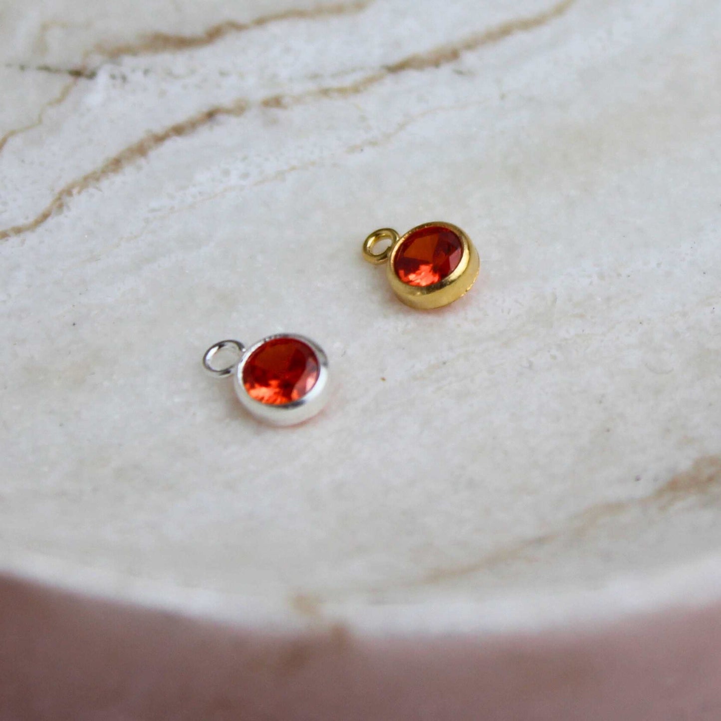 4mm CZ Birthstone Charm