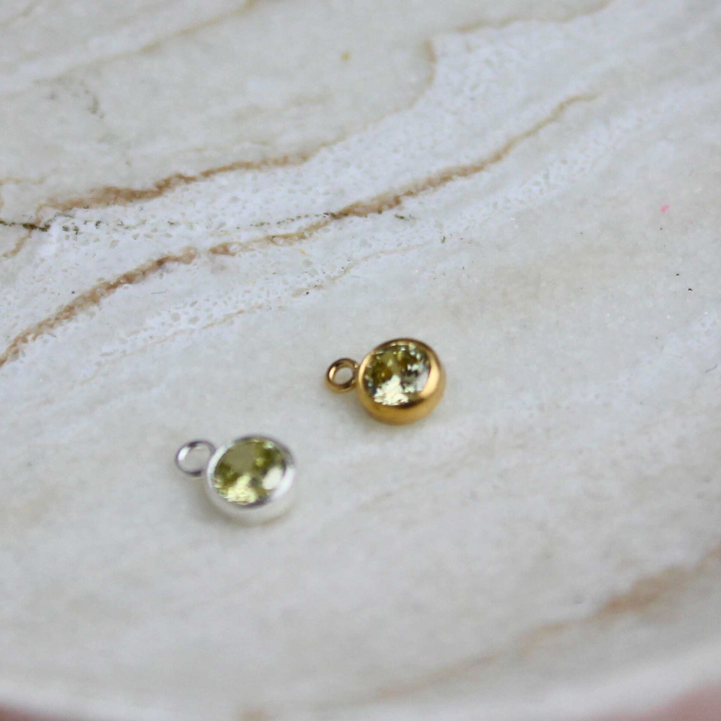 4mm CZ Birthstone Charm