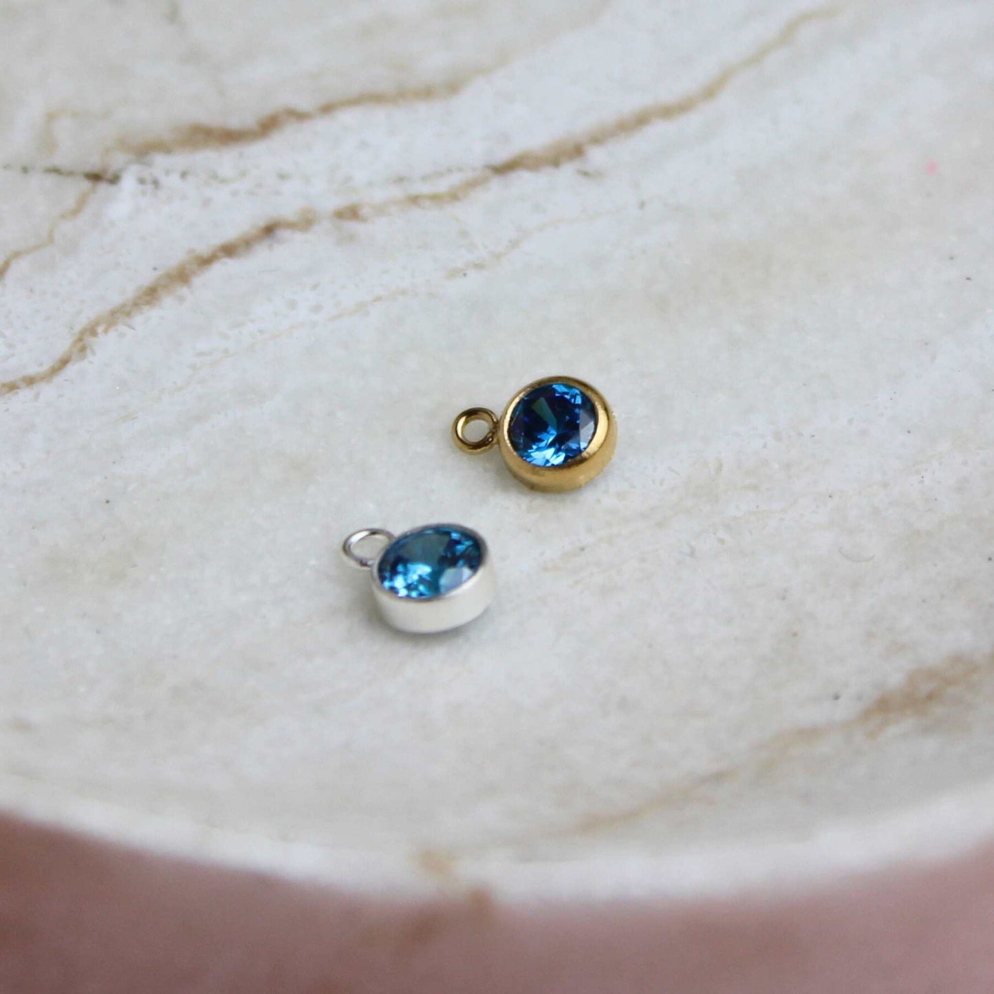 4mm CZ Birthstone Charm