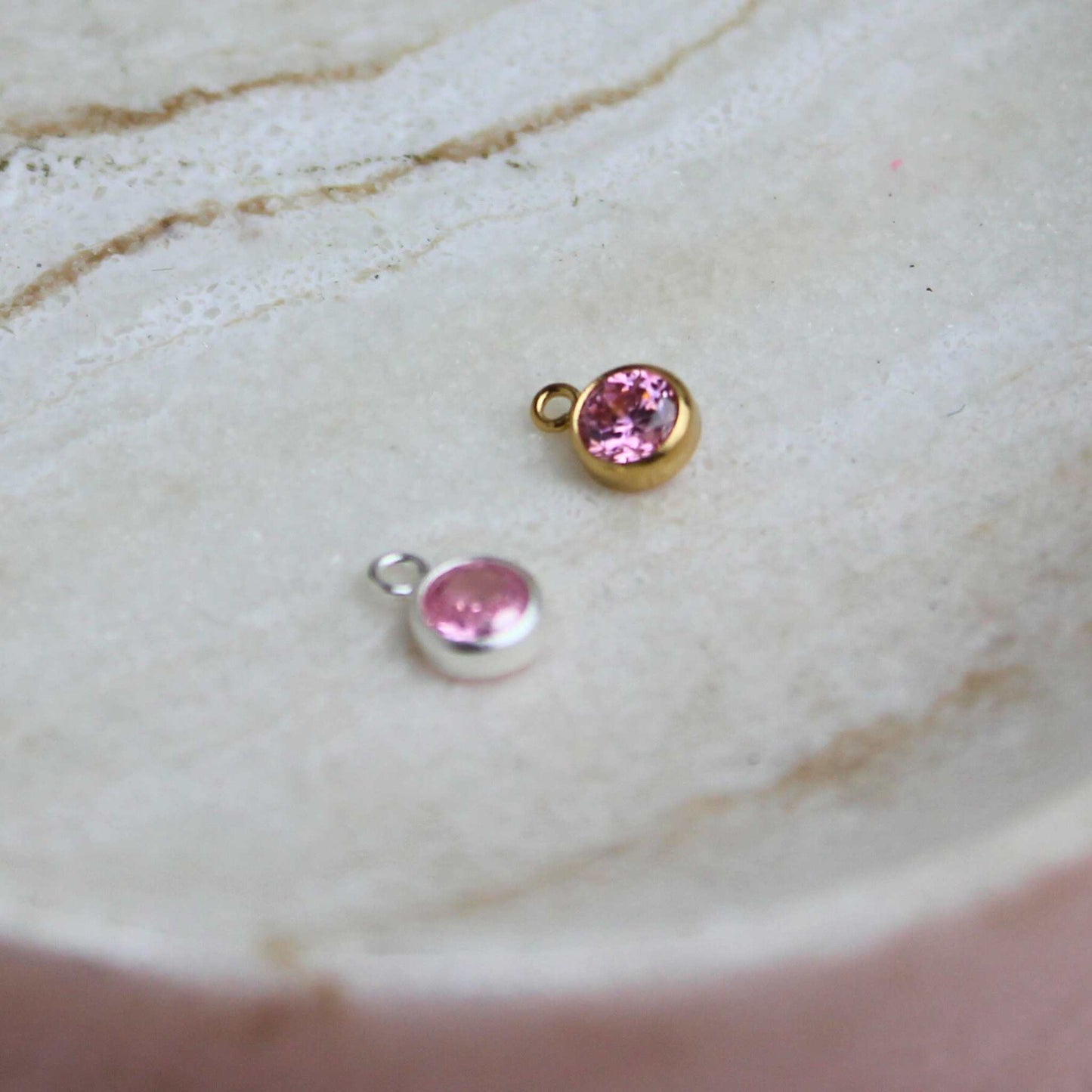 4mm CZ Birthstone Charm