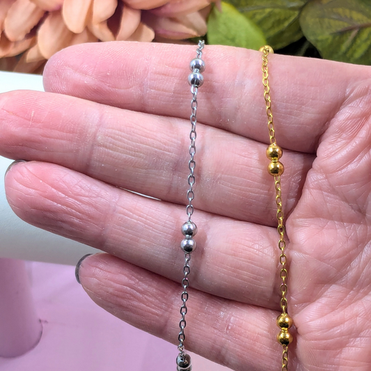 "Cologne" Gold Beaded Bracelet - Welded Bonds Ready-to-Wear Style