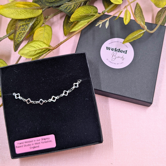 "Toulouse" Silver Clover Bracelet - Welded Bonds Ready-to-Wear