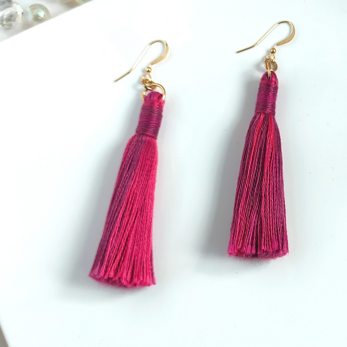 "Cora" 14k Gold-Filled Berries Tassel Earrings