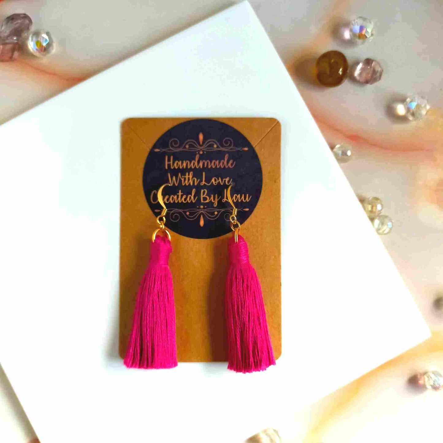 "Lia Mini" Plain Boho Tassel Earrings