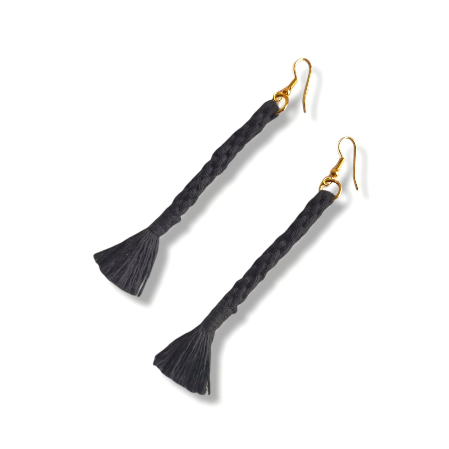 "Bree" Macramé Loop Tassel Earrings