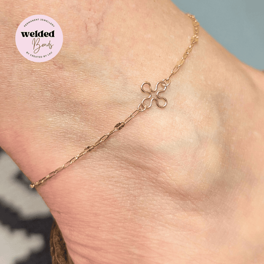 Permanent welded bracelet worn as a wedding accessory — Welded Bonds by Created By Lau, Shipley, West Yorkshire