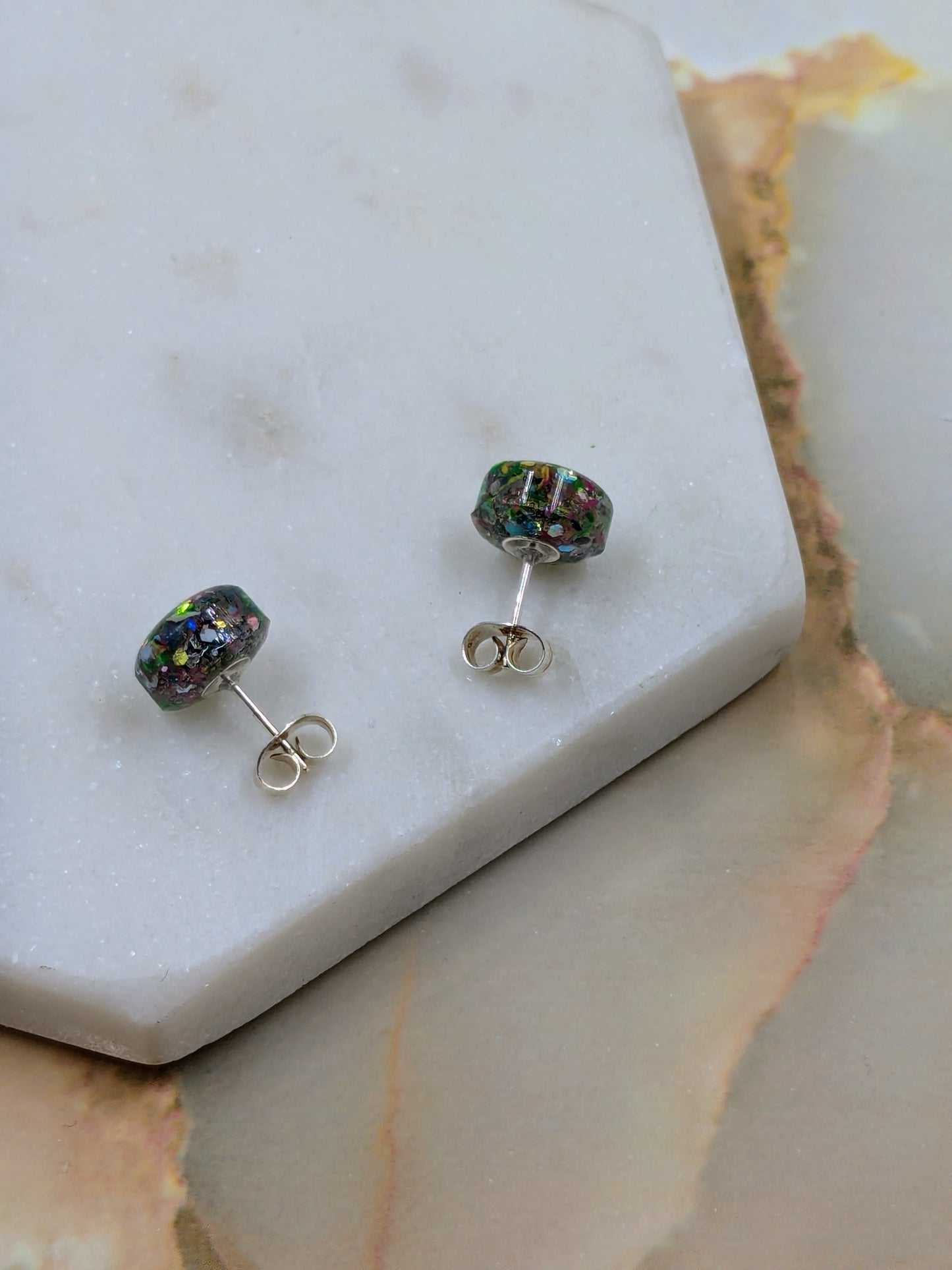 "Bridget" No Waste Small Resin Stud Earrings