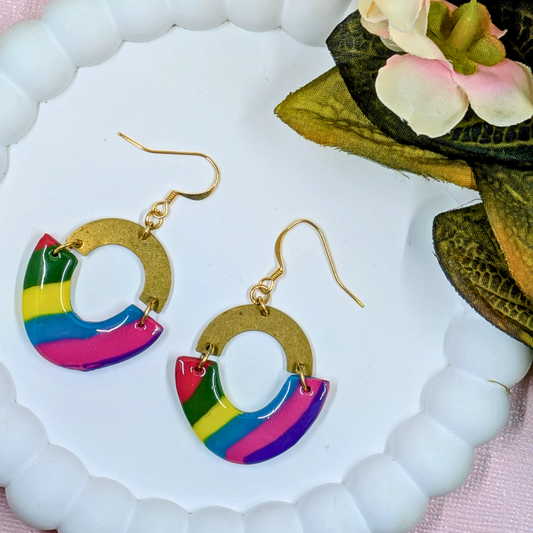 "Ines" Rainbow Arch with Brass Arch Charm