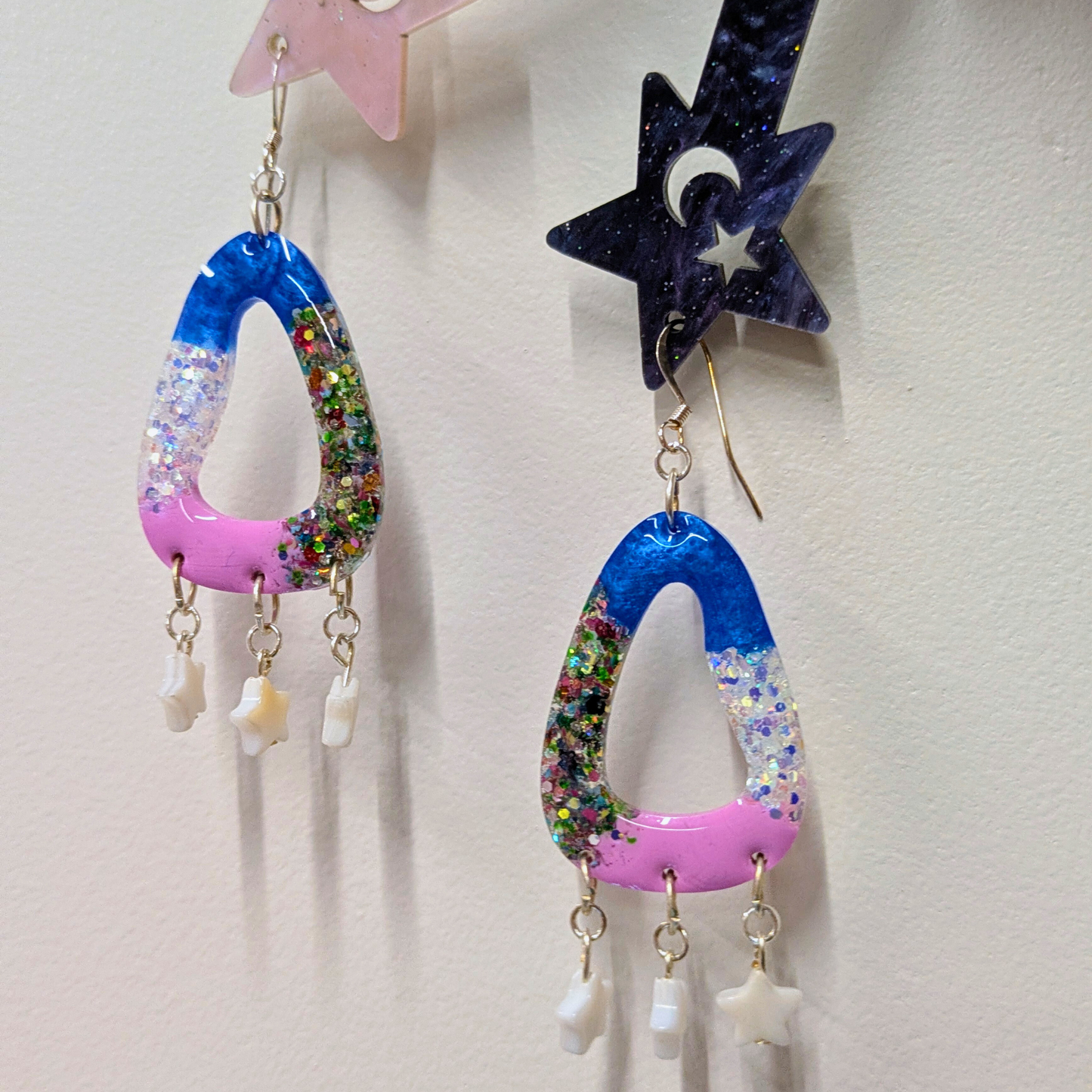 Naomi Wavy Resin Dangles - Sustainable No Waste Collection - Yorkshire