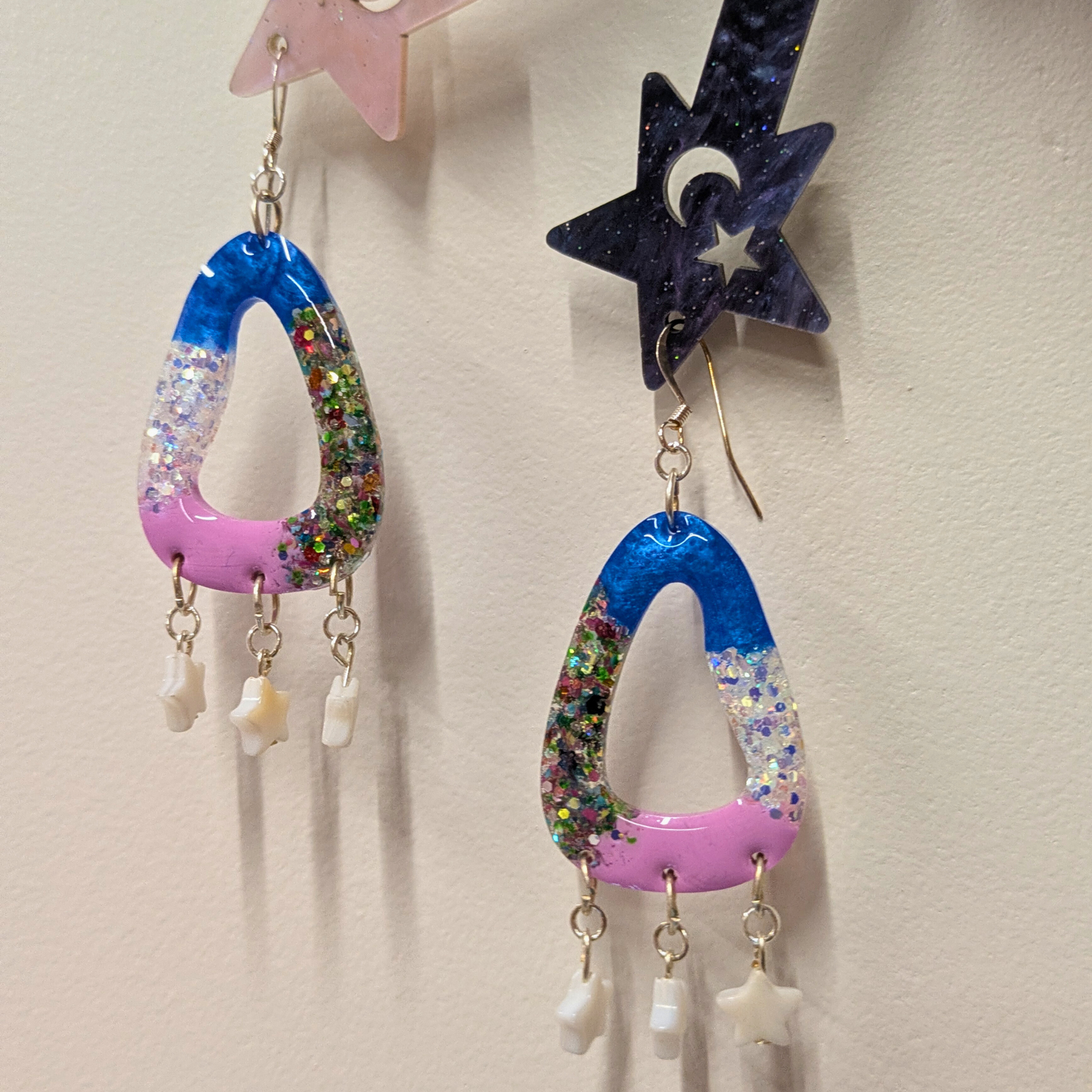 Naomi Wavy Resin Dangles - Sustainable No Waste Collection - Yorkshire