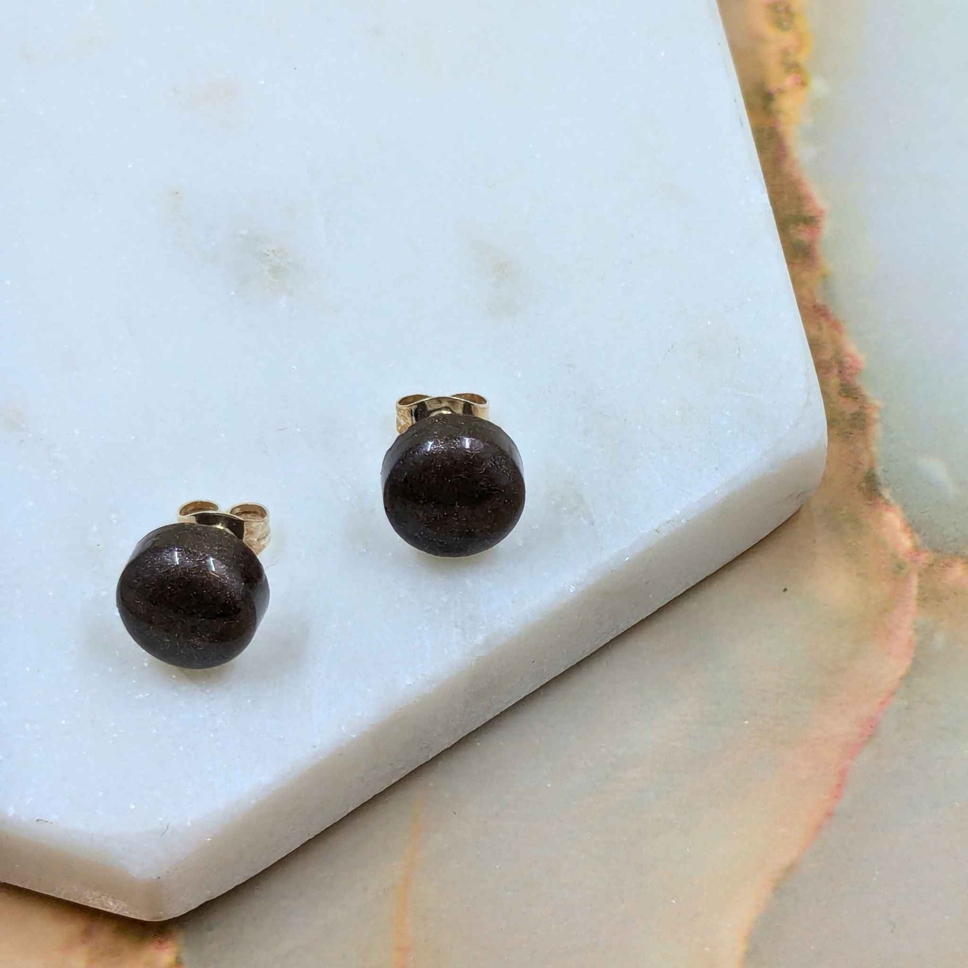 Small Resin Stud Earrings | Minimalist Handmade Jewellery by Created By Lau