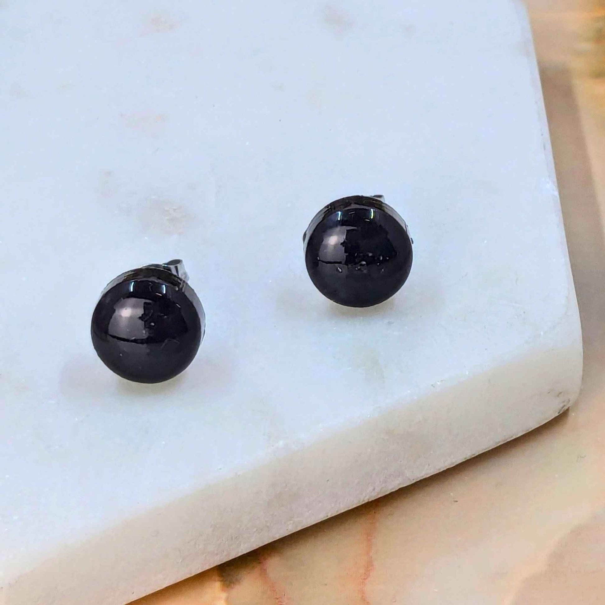 Small Resin Stud Earrings | Minimalist Handmade Jewellery by Created By Lau