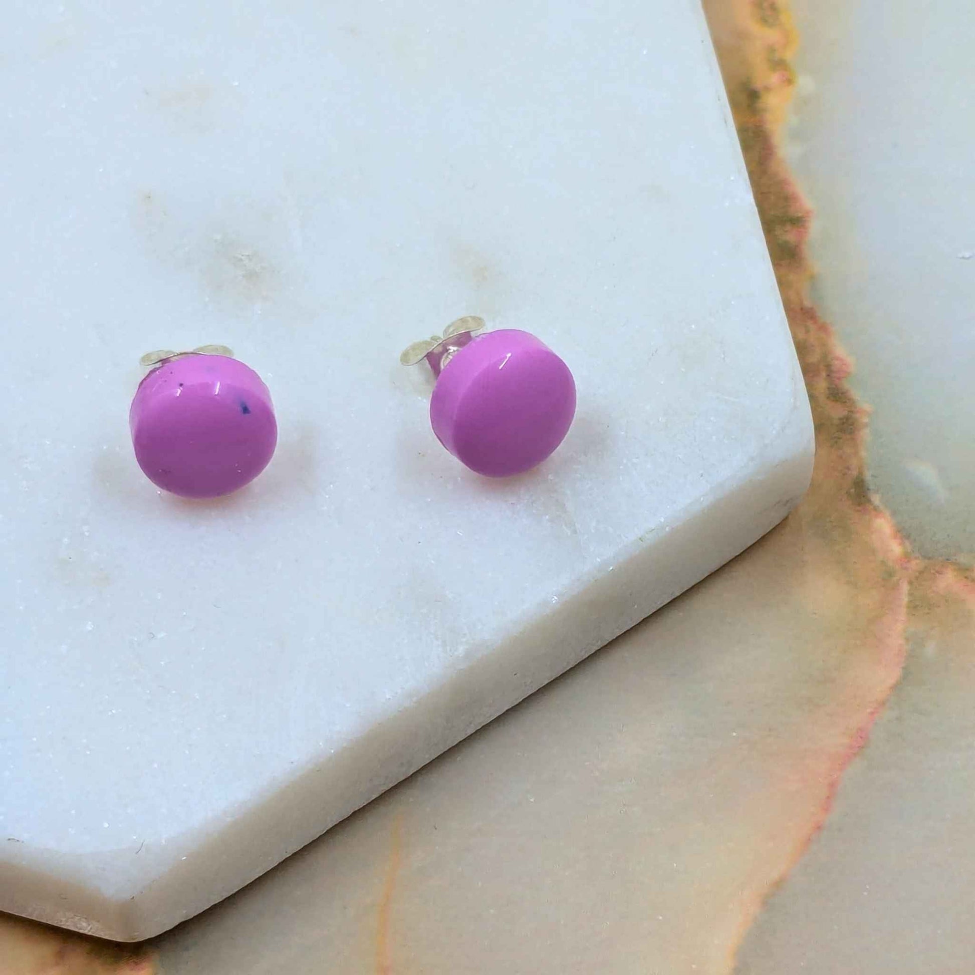 Small Resin Stud Earrings | Minimalist Handmade Jewellery by Created By Lau