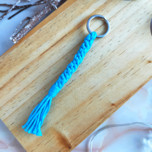 "Knox" Turquoise Boho Macrame Tassel Keyring Bag Charm