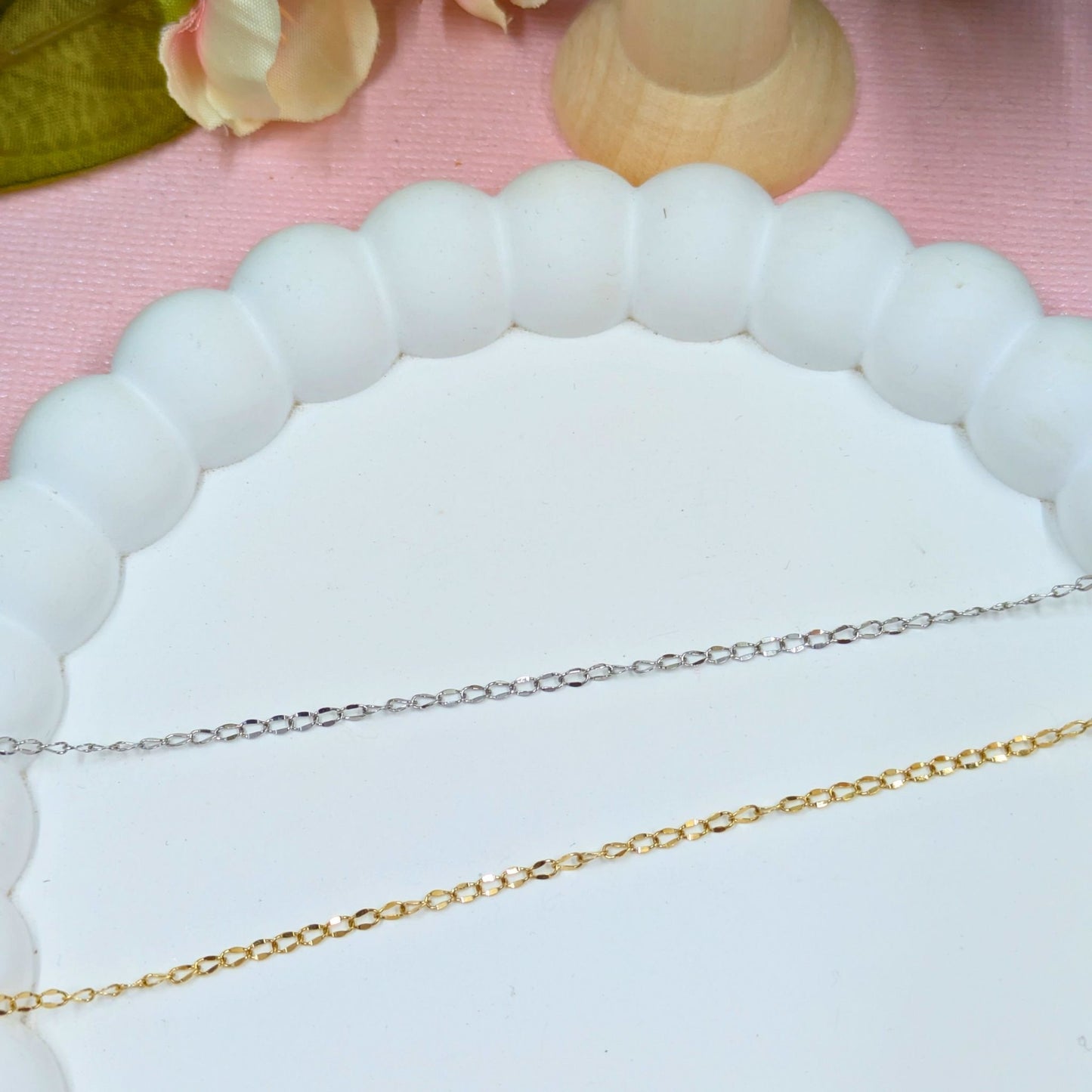 The Belfast | 1.5mm Delicate Curb Chain | Premium Permanent Jewellery | 14k PVD Gold or Stainless Steel