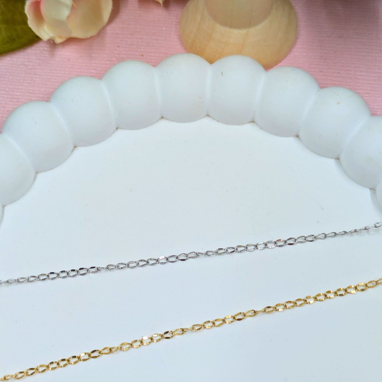 The Belfast | 1.5mm Delicate Curb Chain | Premium Permanent Jewellery | 14k PVD Gold or Stainless Steel