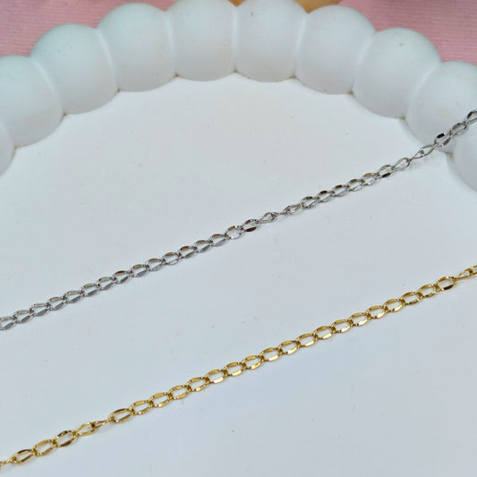 The Edinburgh | 2.0mm Classic Curb Chain | Premium Permanent Jewellery | 14k PVD Gold or Stainless Steel