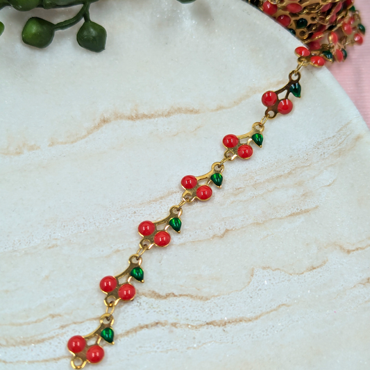 "Bonn" Stainless Steel Cherry Chain