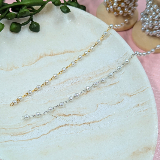 "Jakarta" Stainless Steel Pearl Bead Chain