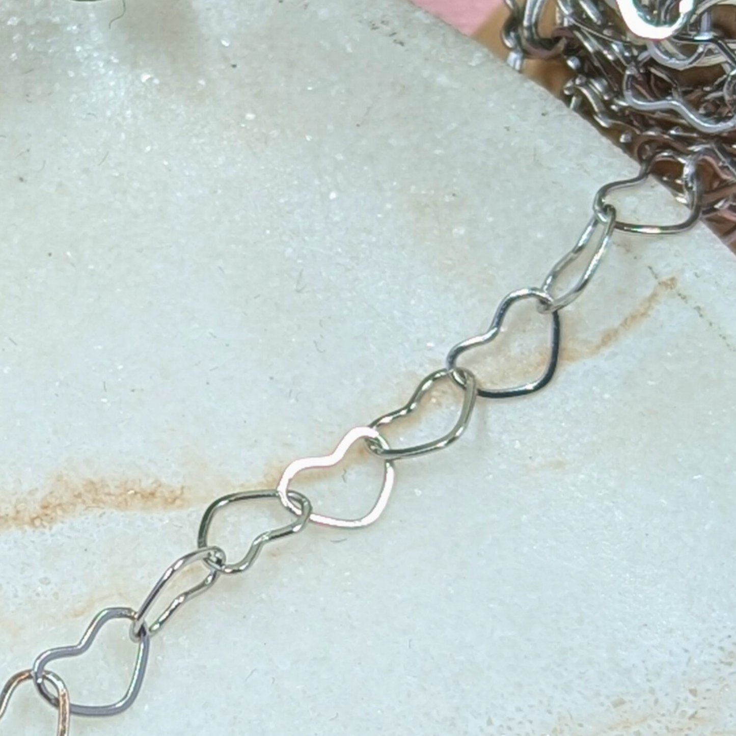 "Patra" Stainless Steel Bubble Heart Chain