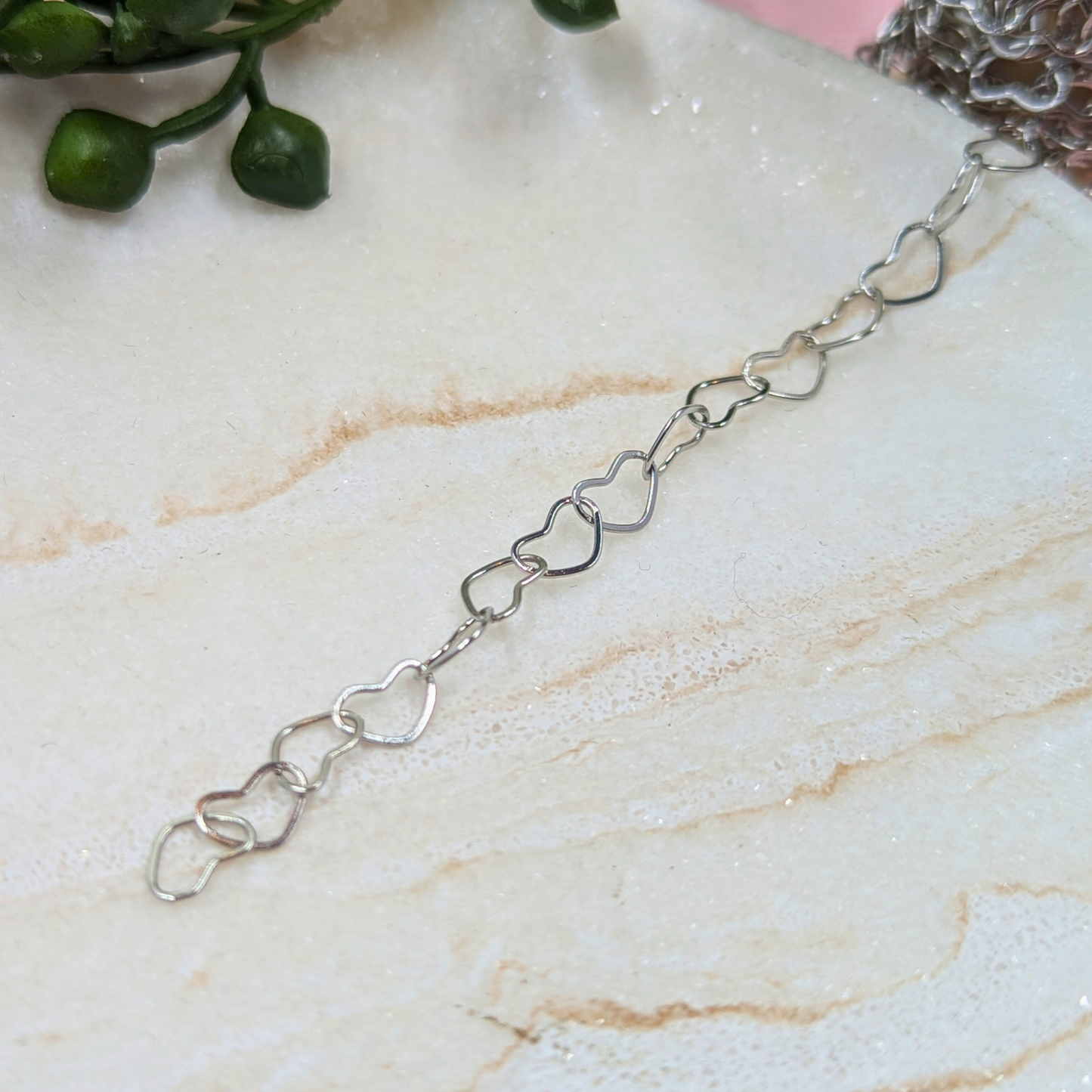 "Patra" Stainless Steel Bubble Heart Chain