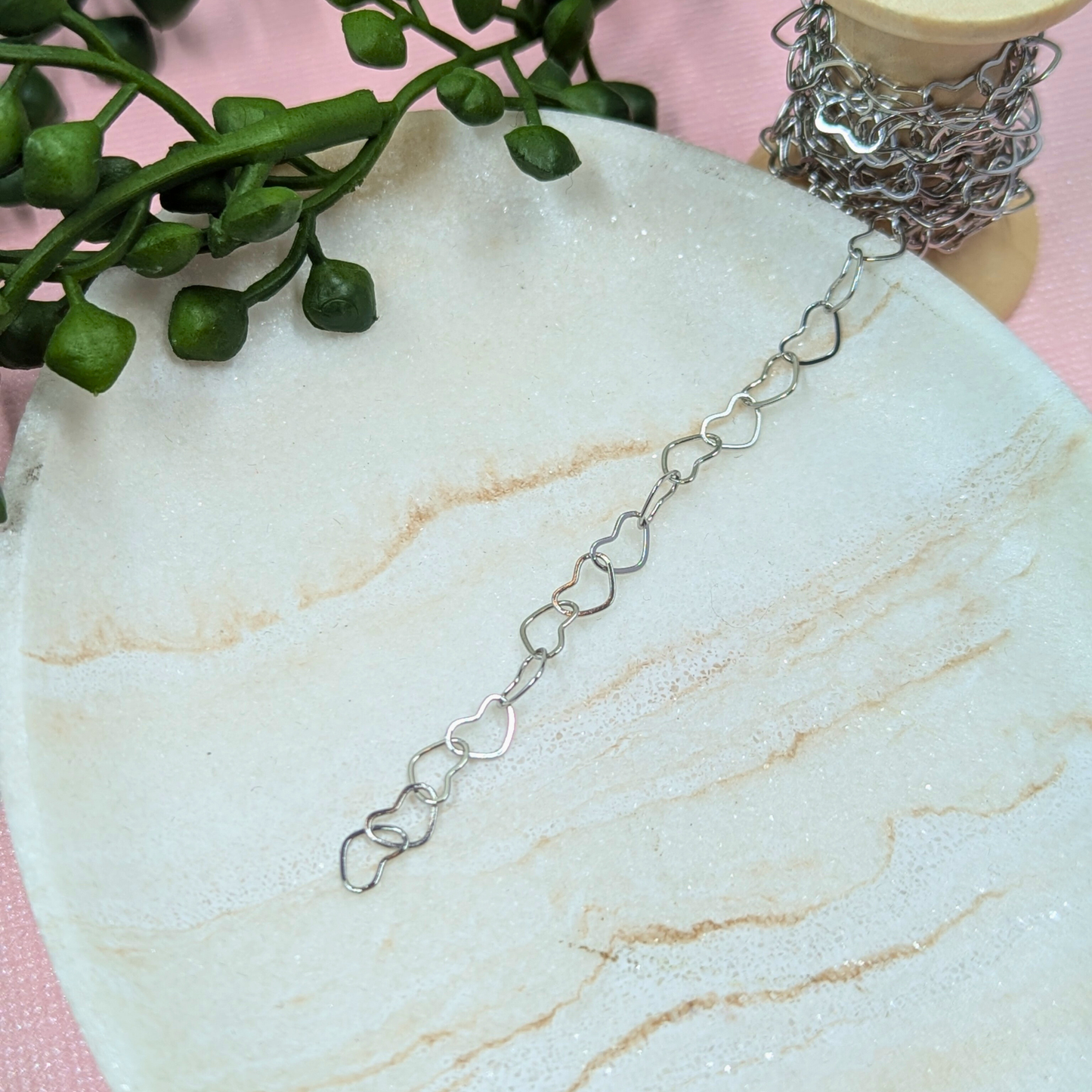 "Patra" Stainless Steel Bubble Heart Chain