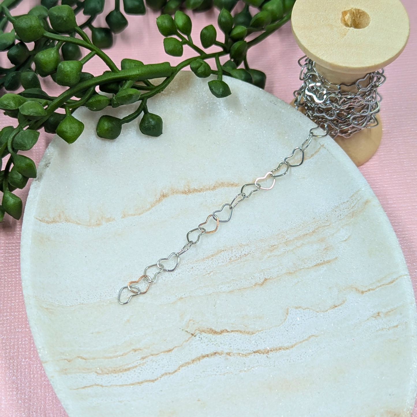 "Patra" Stainless Steel Bubble Heart Chain