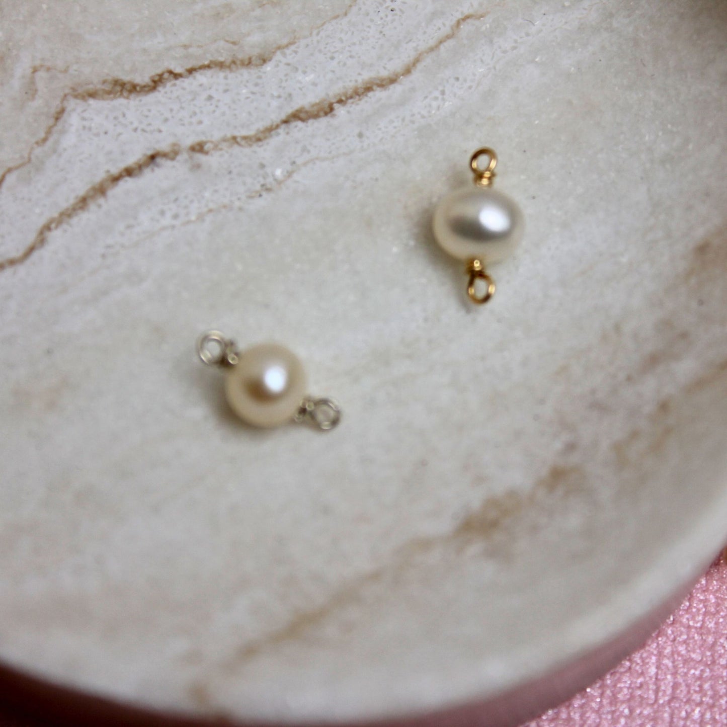 14k Gold Filled Freshwater Pearl Connector