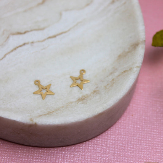 Gold Filled 10mm Open Star Charm