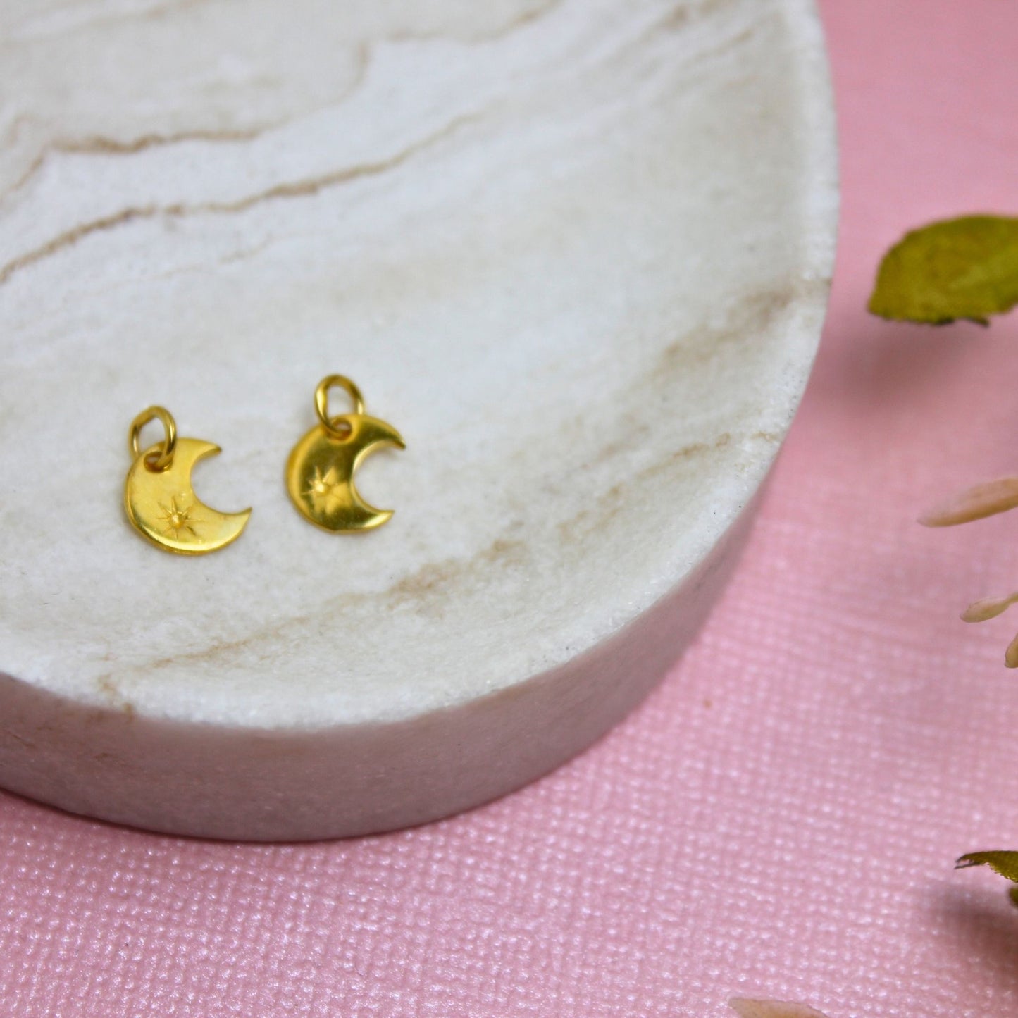 Gold Vermeil 8.5mm Crescent Moon Charm