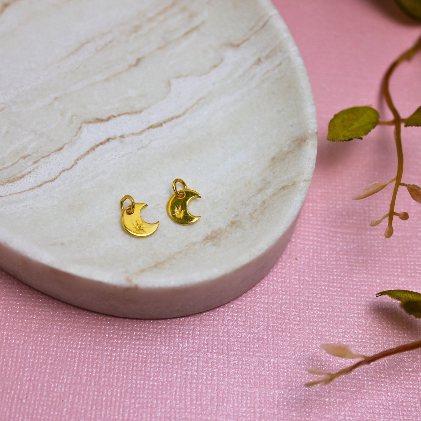 Gold Vermeil 8.5mm Crescent Moon Charm