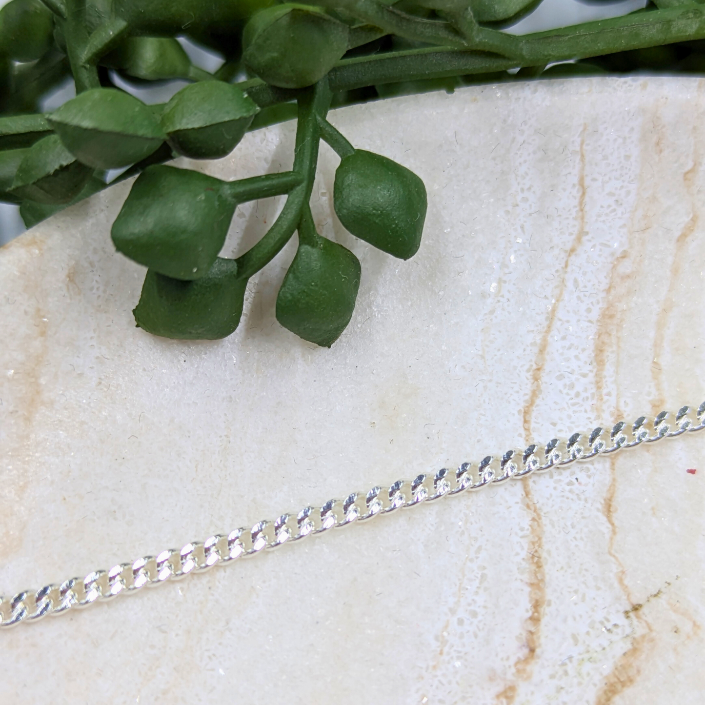 "Melbourne" Sterling Silver 2mm Curb Chain