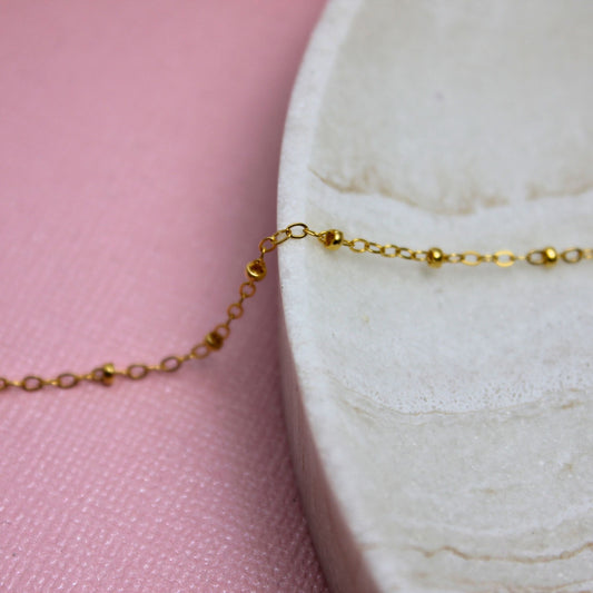 "Oslo" Gold Filled Cable Chain With Beads